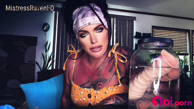 Mistress makes fun of your small penis and makes you punish yourself - Mistressravenfd