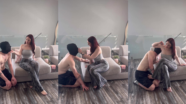 Sex slave licks his goddess's dirty toes - LexiUnlaced