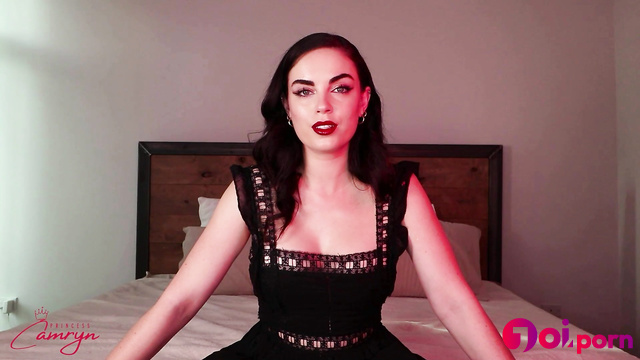 Hot brunette humiliates your small cock and controls your orgasm - Princess Camryn