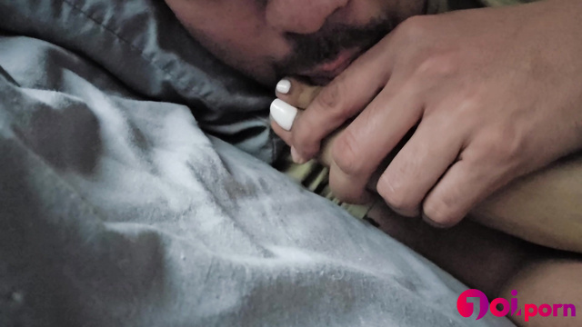 Lizzy - Guy tickles and licks his mistress's feet while she sleeps - Pitaya Feet and Tickling