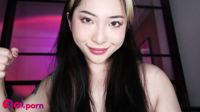 Sexy Asian girl makes you jerk off while she spits on your dick - ClaudiaHon