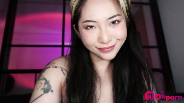 Sexy Asian girl makes you jerk off while she spits on your dick - ClaudiaHon