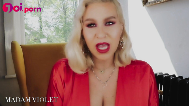 Curvy blonde wants to see your cum after hypnosis session - Goddess Madam Violet